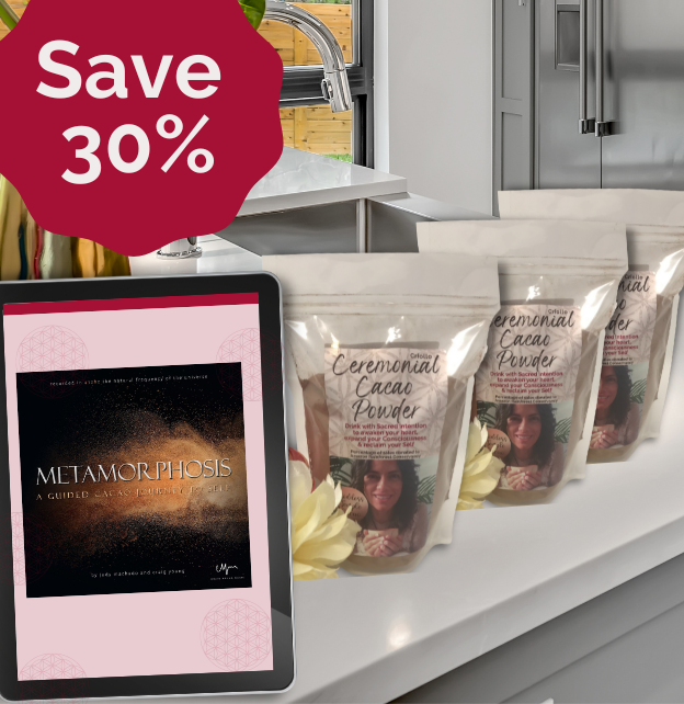 Upgrade your order to 3 bags of Sacred Cacao Powder plus Metamorphosis Guided Cacao Journey To Self album and SAVE 30%!