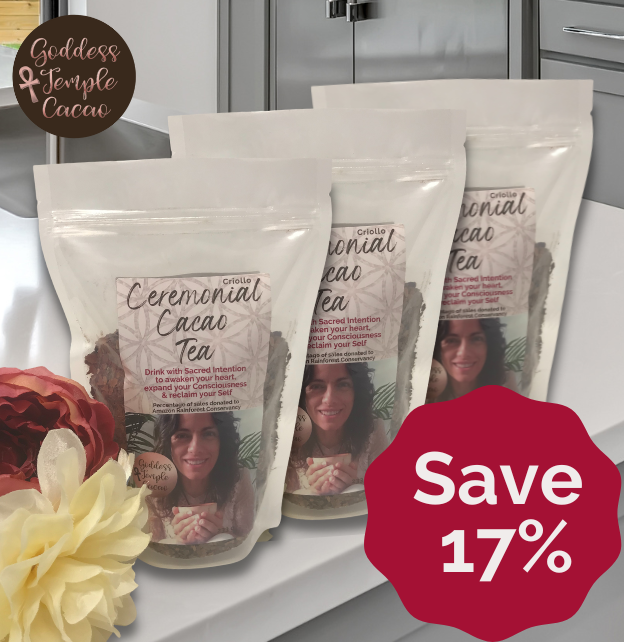 Upgrade your order to 3 bags of Sacred Cacao Tea and SAVE 17%!